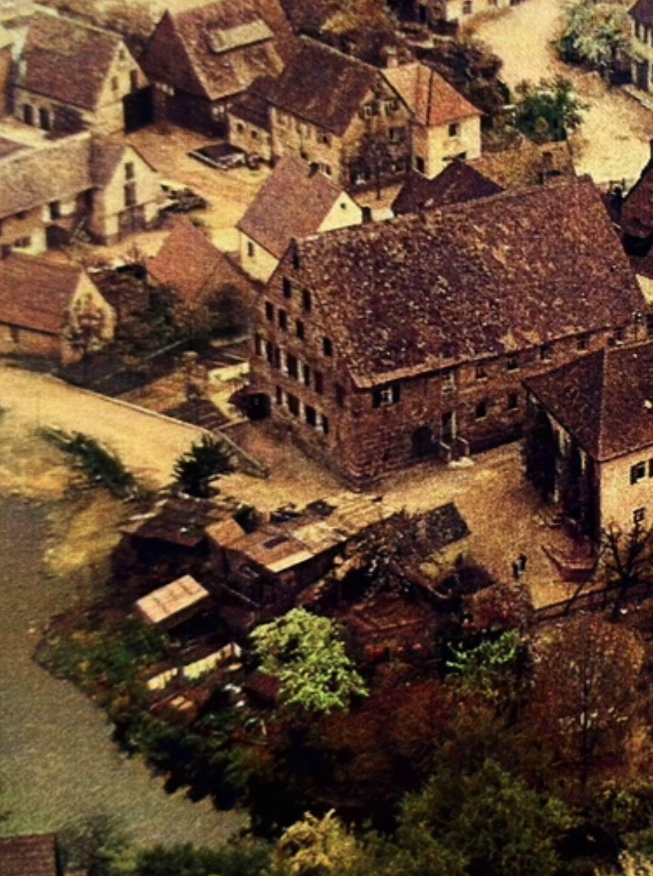 Luftaufnahme Schloss Eschenau 1958